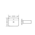 Umywalka Nablatowa Nave Square 50x40x13 Biały 2300225040 Bevisa