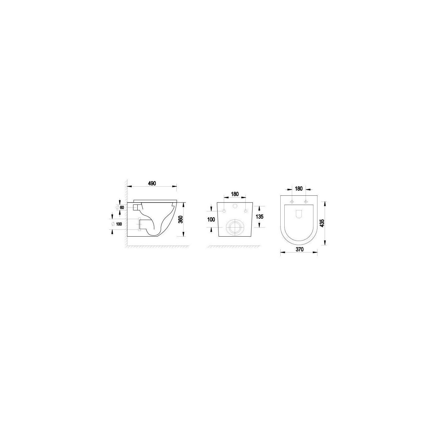 Zestaw WC Tavi Round 49x36x35 Biały 1750148 Bevisa