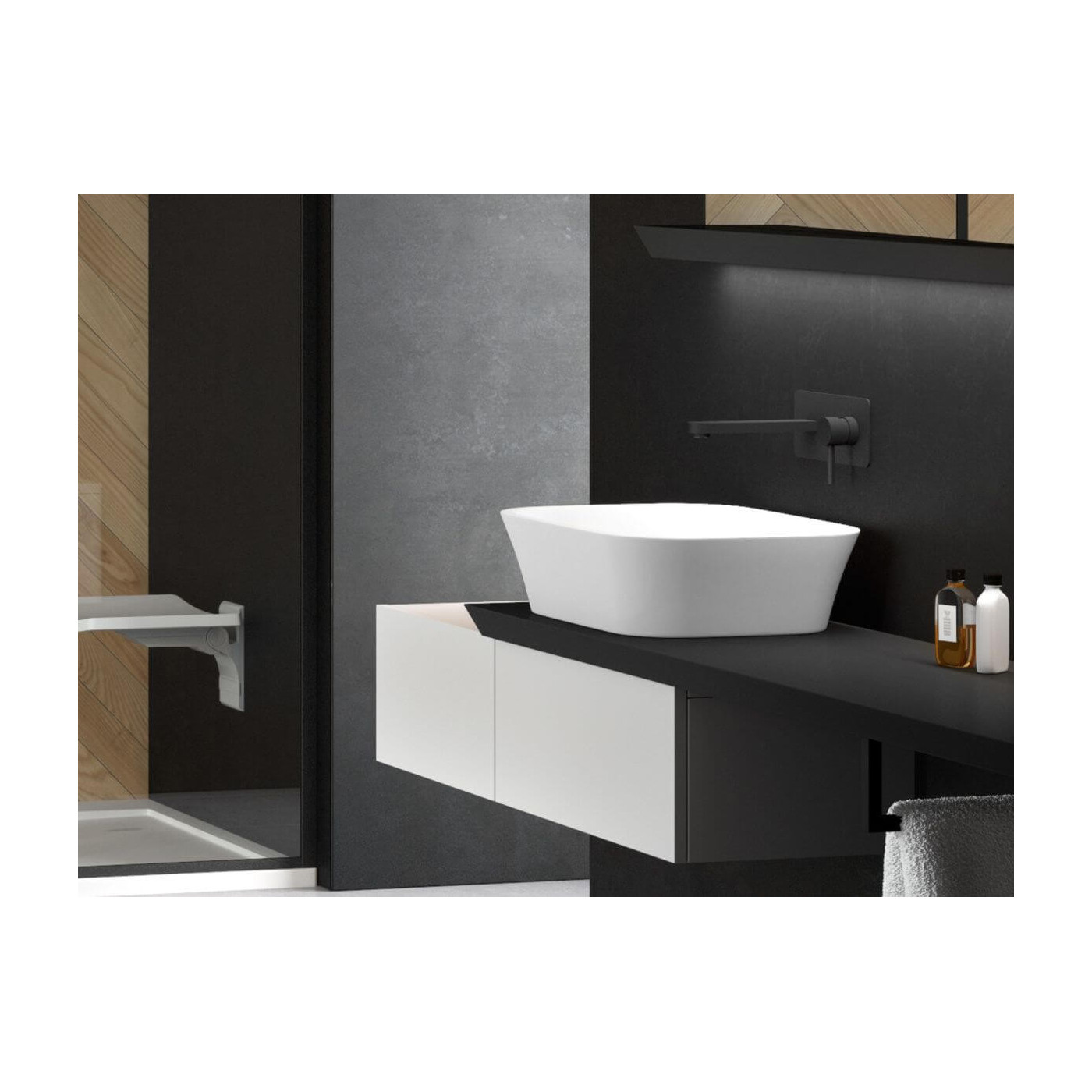 Umywalka Nablatowa Assos 40x50x15 UMD-A-NB Besco