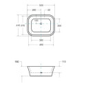 Umywalka Nablatowa Assos 40x50x15 UMD-A-NB Besco