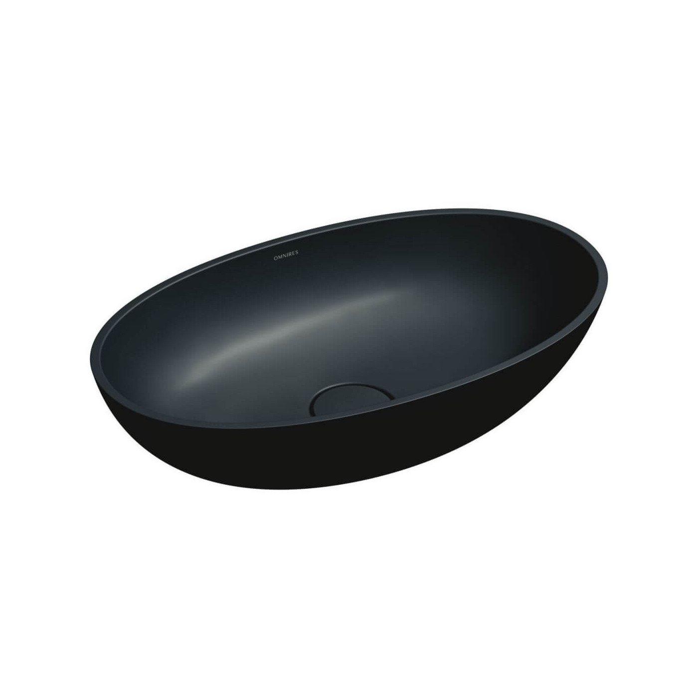 Umywalka Nablatowa Shell M+ Black Lava 60x35 cm SHELLUNBLV Omnires