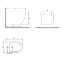 Bidet Wiszący Ottawa Biały Mat 49x37 cm OTTAWABIBM Omnires
