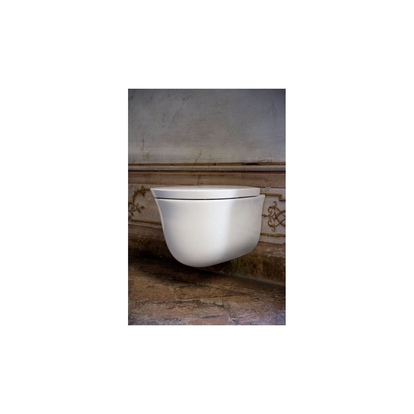 Miska WC Podwieszana Rimless Z Powłoką LCC 530x370 mm The New Classic Biały H8208514000001 Laufen