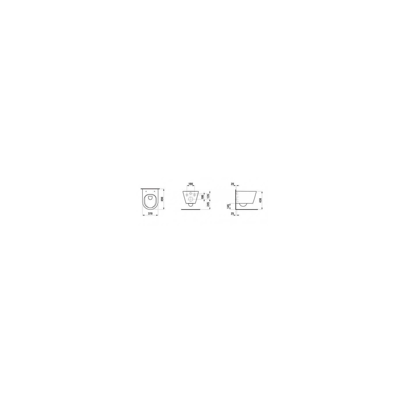 Miska WC Wisząca Rimless Kartell Biały 490x370 H8203334000001 Laufen