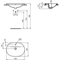 Umywalka Wpuszczana W Blat Connect 62x46 Biały E504001 Ideal Standard