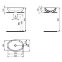 Umywalka Nablatowa Strada 60x42 Czarny Mat K0784V3 Ideal Standard