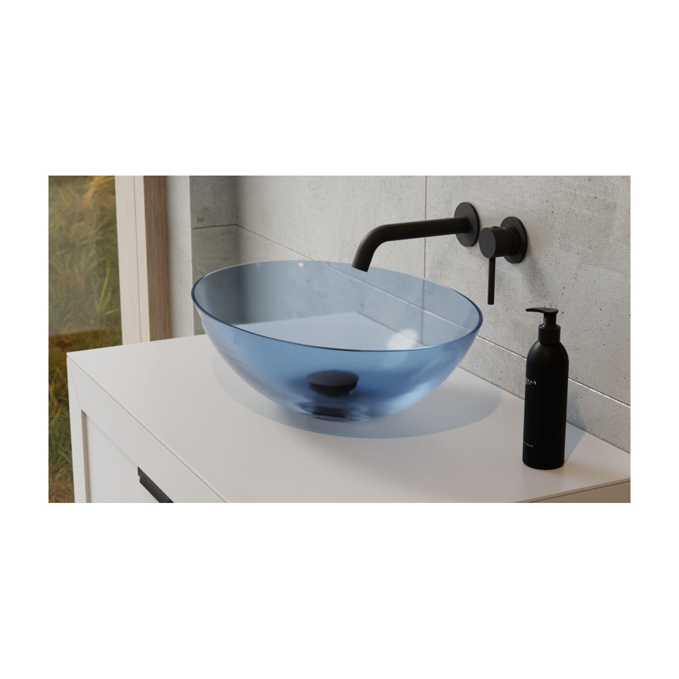 Umywalka Nablatowa Anya 50x35x15 Blue Wave UMA-50-BWW Besco