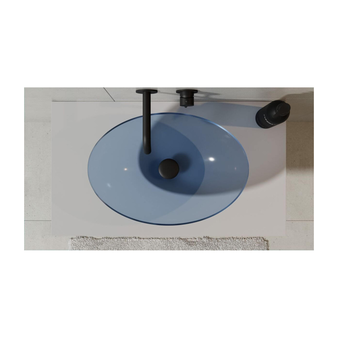 Umywalka Nablatowa Anya 50x35x15 Blue Wave UMA-50-BWW Besco
