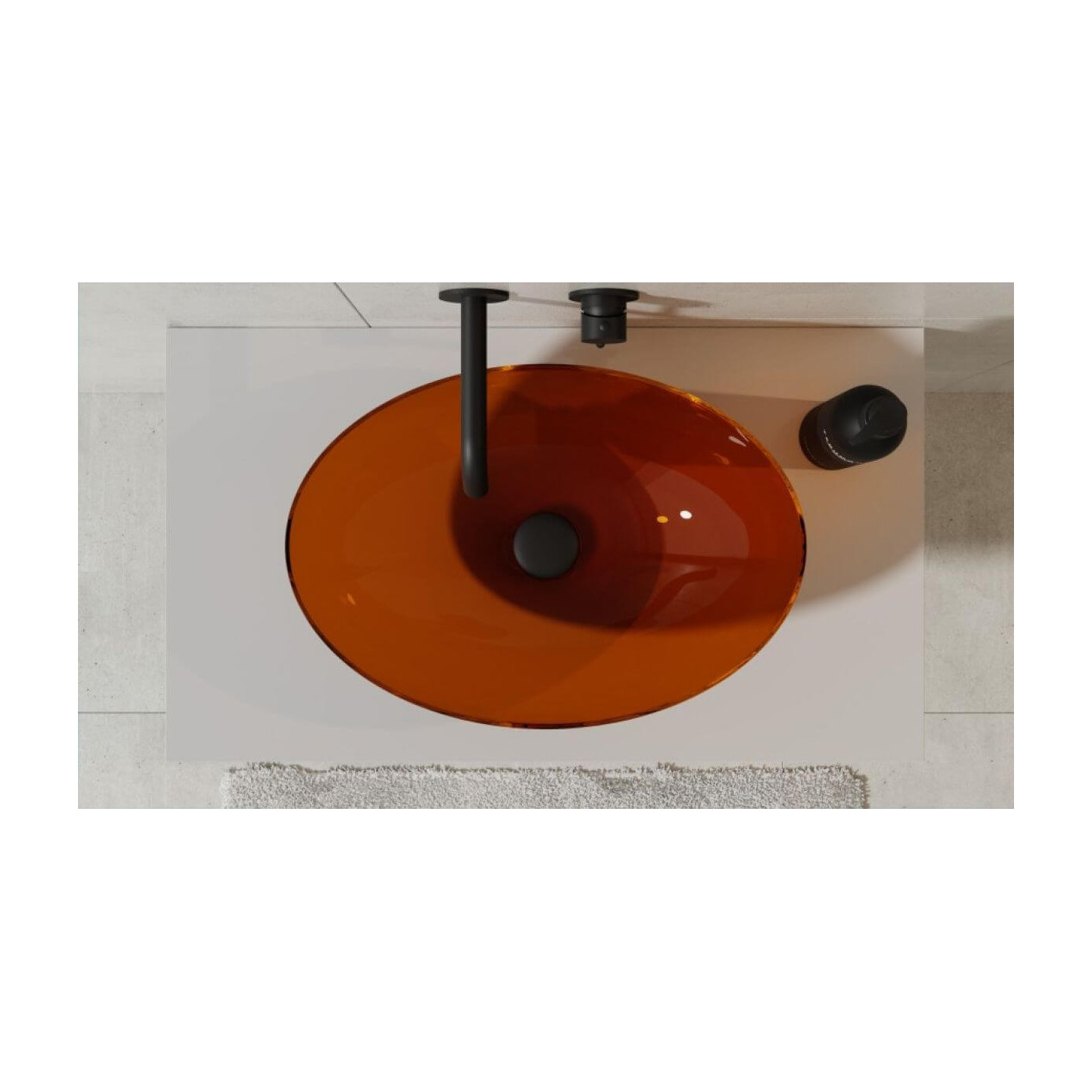 Umywalka Nablatowa Anya 50x35x15 Earth Rust UMA-50-ERB Besco
