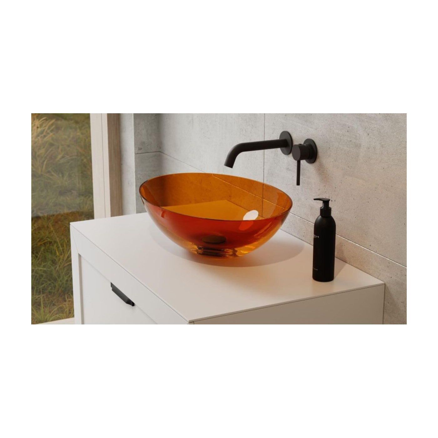 Umywalka Nablatowa Anya 50x35x15 Earth Rust UMA-50-ERW Besco