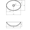 Umywalka Nablatowa Anya 50x35x15 Earth Rust UMA-50-ERW Besco