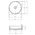 Umywalka Nablatowa Enya 36x36x10 Carbon Grey UME-36-CGW Besco