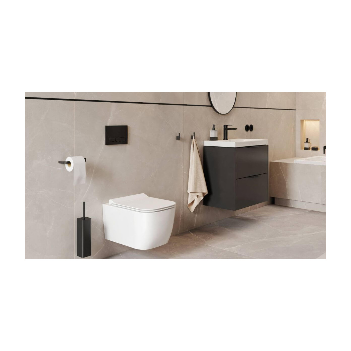 Miska WC Wisząca Bezrantowa Z Deską Wolnoopadającą Biały Połysk CEEX.1609.495.WH Excellent