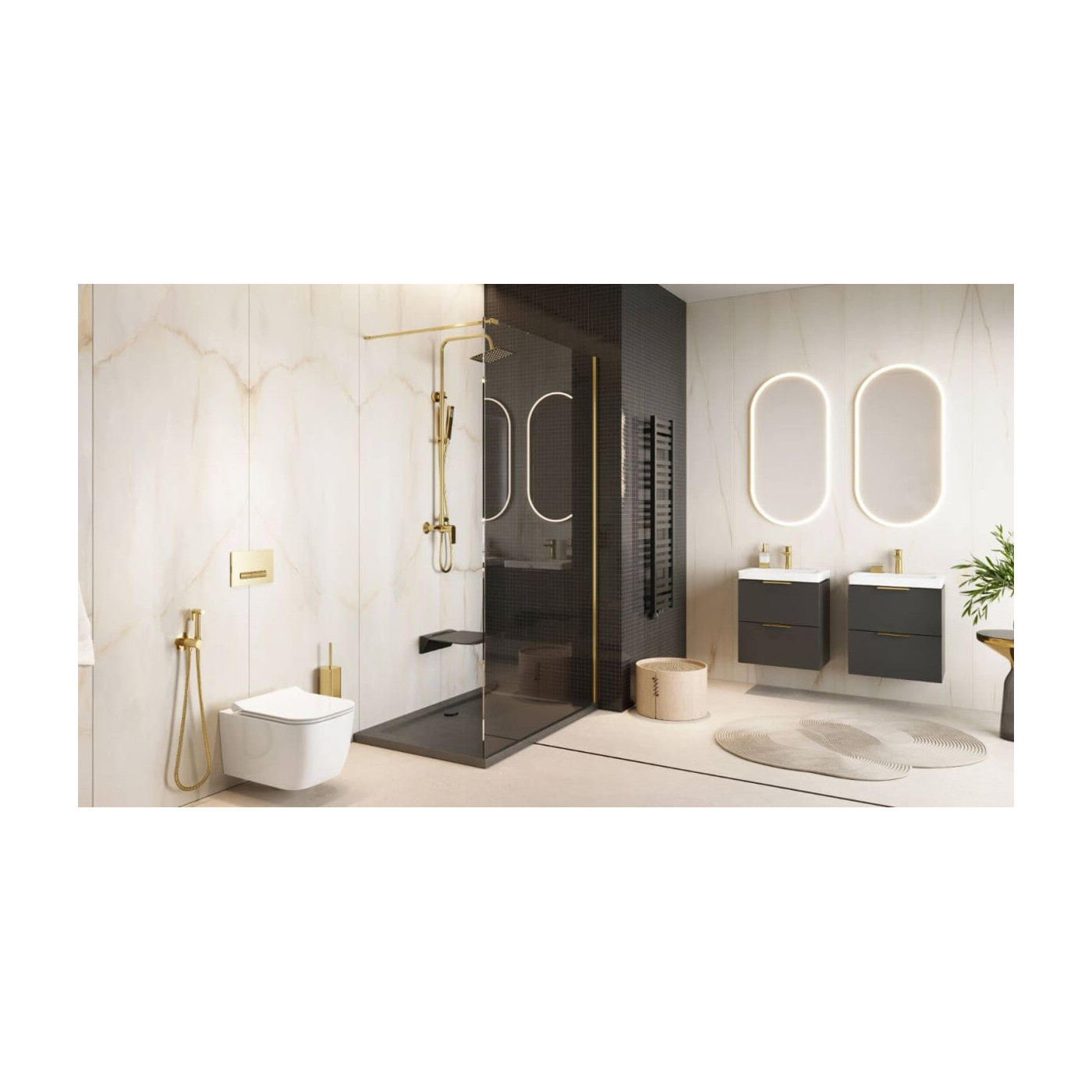 Miska WC Wisząca Bezrantowa Z Deską Wolnoopadającą Biały Połysk CEEX.1609.495.WH Excellent