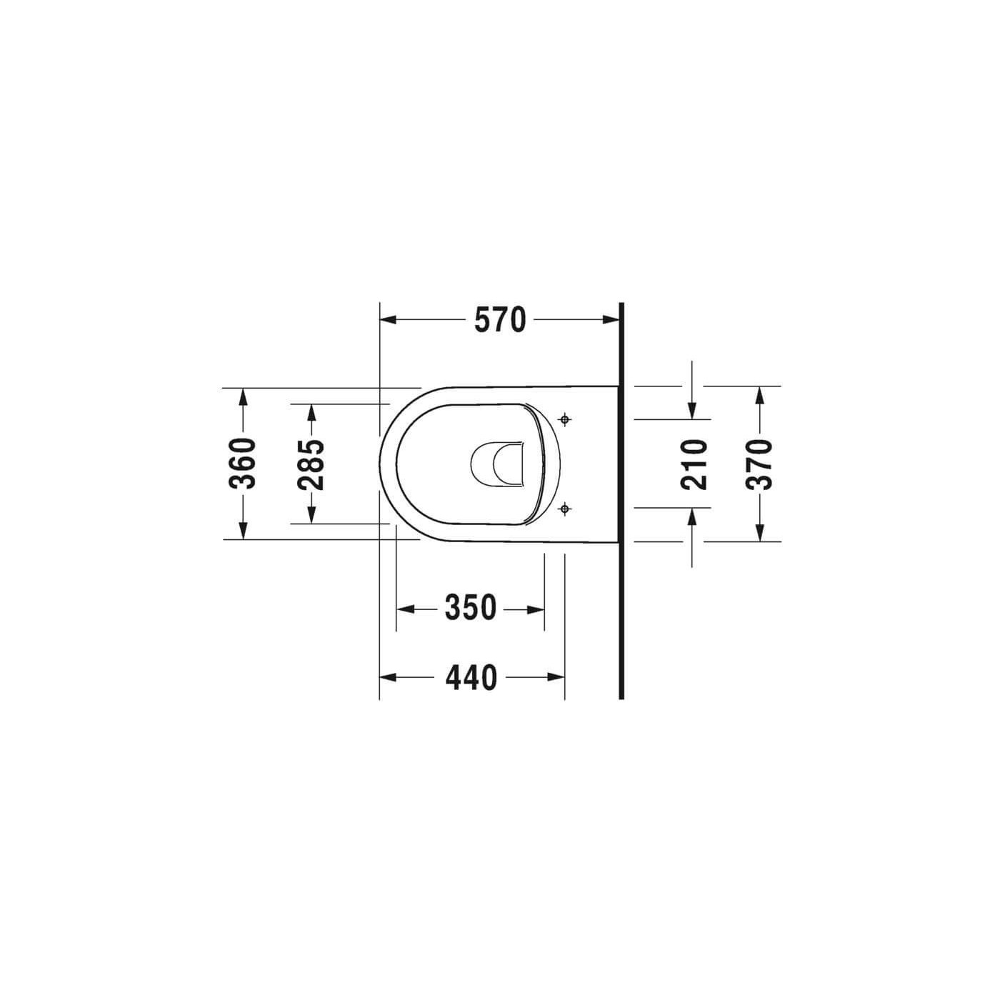 Miska WC Wisząca Rimless Me By Starck 37x57 Biały 2529090000 Duravit