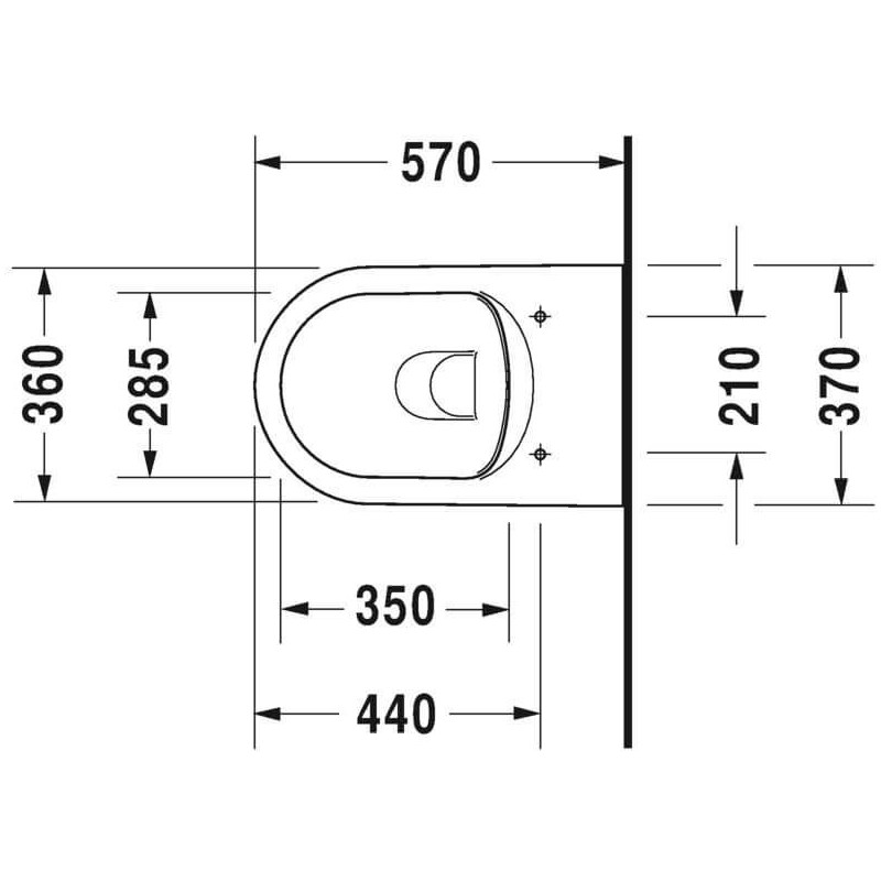 Miska WC Wisząca Rimless Me By Starck 37x57 Biały 2529090000 Duravit
