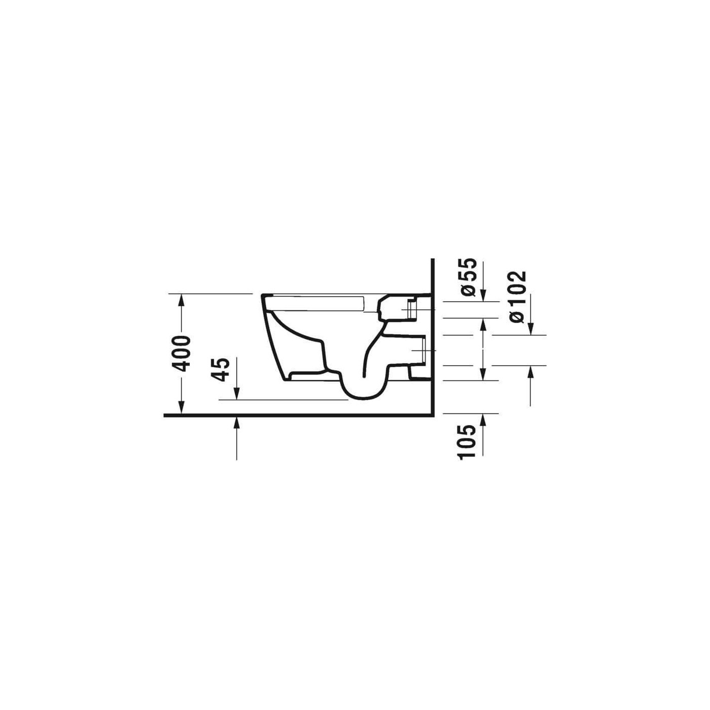 Miska WC Wisząca Rimless Me By Starck 37x57 Biały 2529090000 Duravit