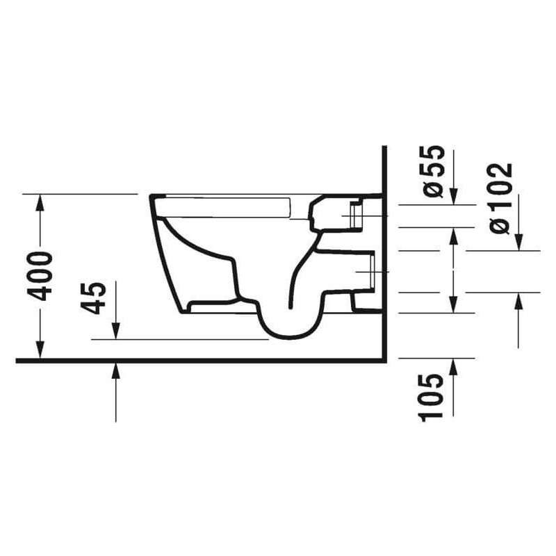 Miska WC Wisząca Rimless Me By Starck 37x57 Biały 2529090000 Duravit