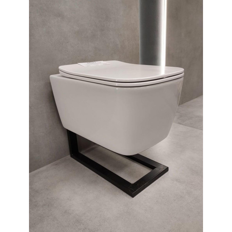 Miska WC Podwieszana Bezrantowa z Deską Wolnoopadająca LEX 1.0 49,5x35 1148 Emporia