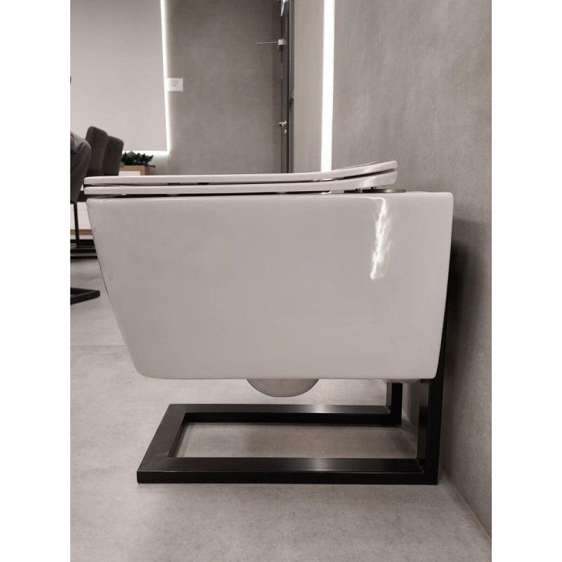 Miska WC Podwieszana Bezrantowa z Deską Wolnoopadająca LEX 1.0 49,5x35 1148 Emporia