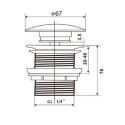 Korek Umywalkowy Klik-Klak White HG 168413 Elita