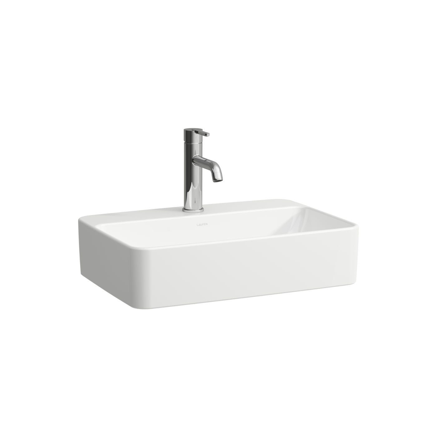Umywalka Nablatowa Prostokątna Z Półką Na Baterię 550x380 mm Savoy Biały H8169450001111 Laufen