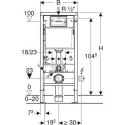 Zestaw Stelażowy Duofix Basic Delta 35 Selnova Square 118.340.21.2 Geberit