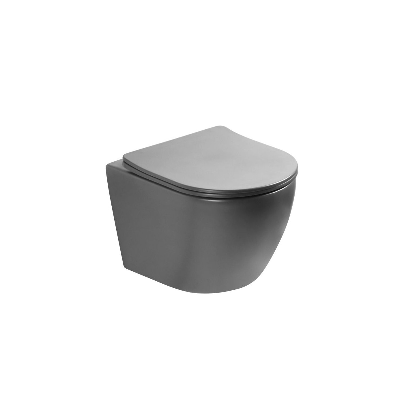 Miska WC Nox 1.0 z Deską Wolnoopadającą Slim Ciemny Szary Mat 0114-MDG Emporia