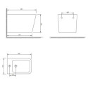 Bidet Wiszący Fontana 48,5x34,5 Biały FONTANABIBP Omnires