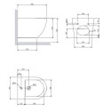 Bidet Wiszący Ottawa 28,5x37 Biały OTTAWABIBP Omnires
