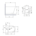 Bidet Wiszący Tampa 51x37 Biały TAMPABIBP Omnires
