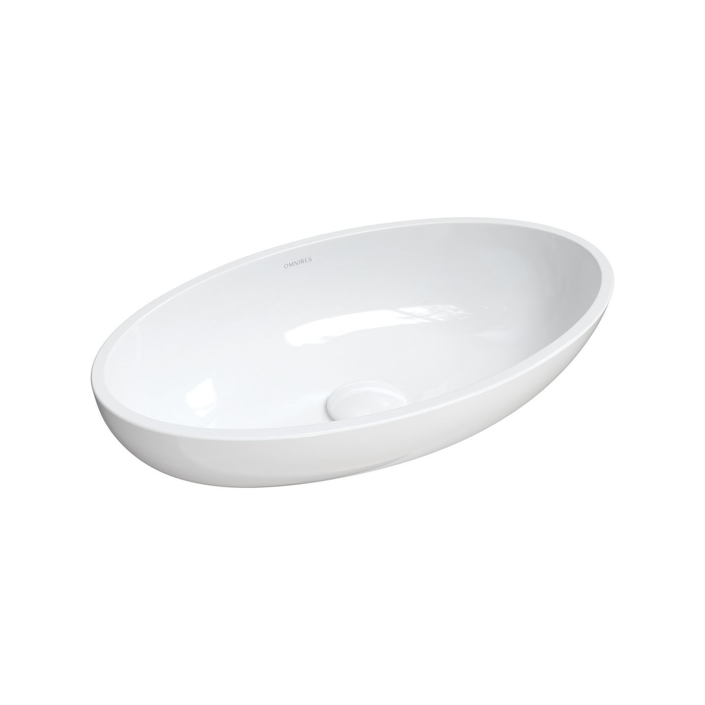 Umywalka Nablatowa Crete Biały 51x30 CRETEBP Omnires