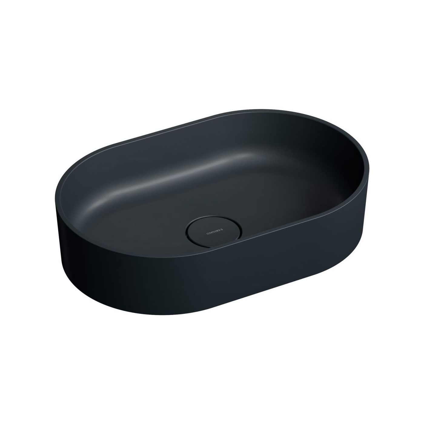 Umywalka Nablatowa Ovo Black Lava Mat 55x36 OVOUNBLV Omnires