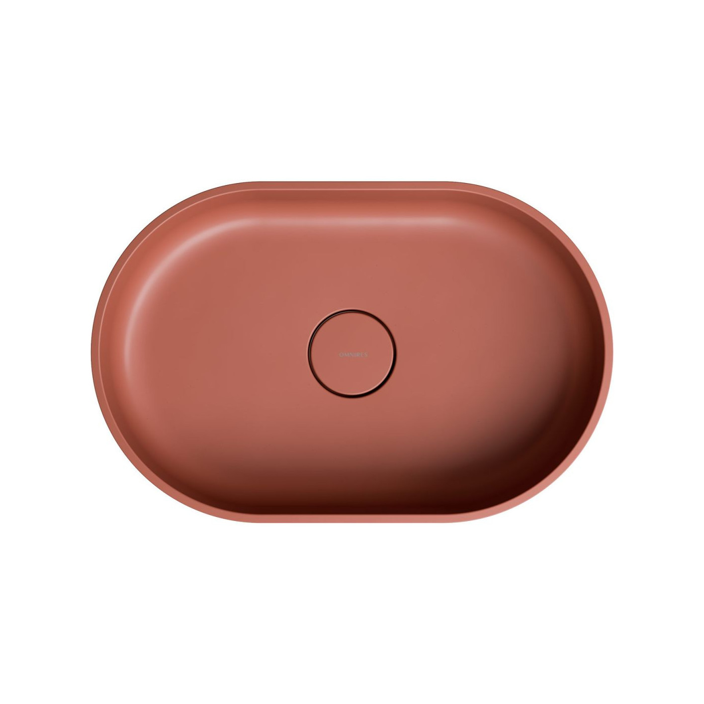 Umywalka Nablatowa Ovo Terracotta Mat 55x36 OVOUNTE Omnires