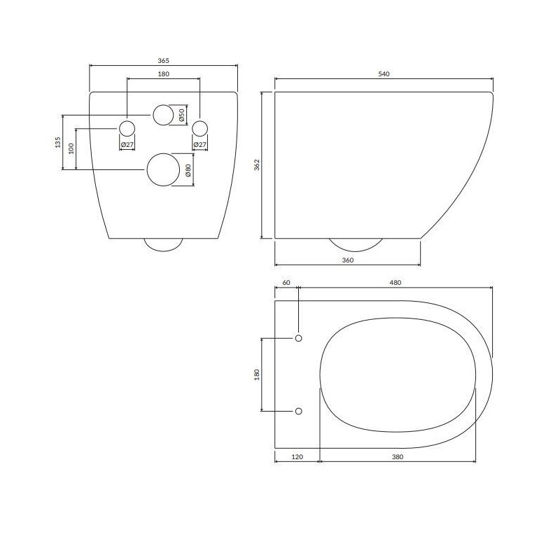 Zestaw WC Ottawa Comfort Biały Mat 54x36,5 OTTAWACMWBM Omnires
