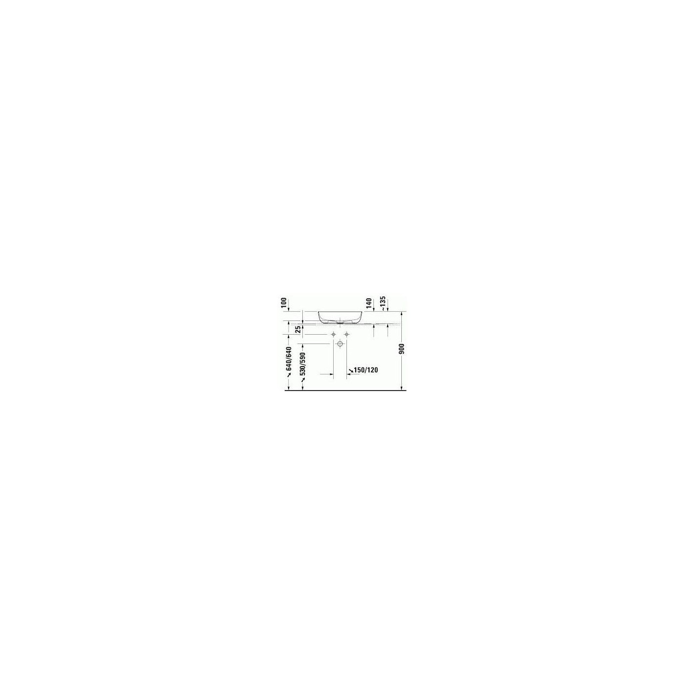 Umywalka Luv 50x35 cm Nablatowa Owalna Biała 0379500000 Duravit