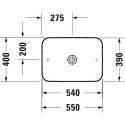 Umywalka Cape Cod 55x40 cm Nablatowa Prostokątna 2347550000 Duravit