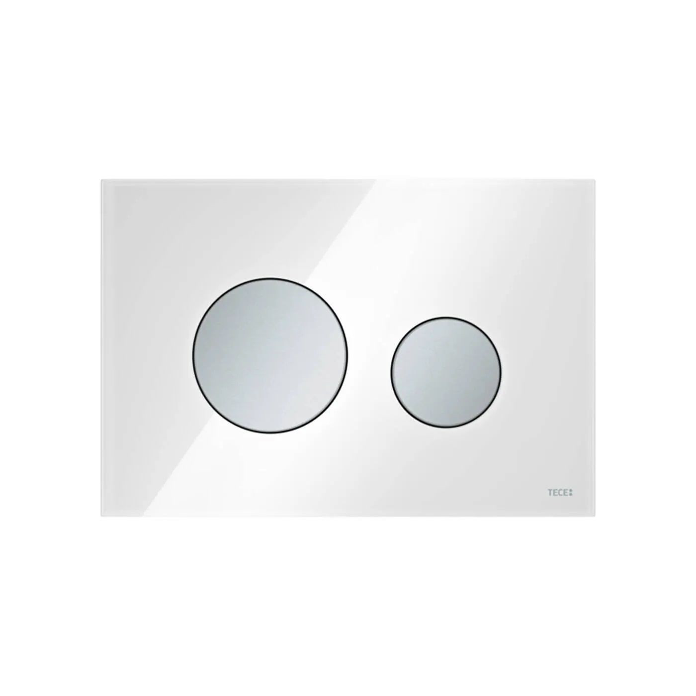 Przycisk Spłukujący Loop Szkło Białe/Chrom Mat 9240659 Tece