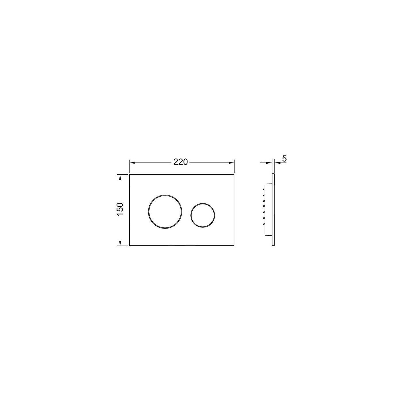 Przycisk Spłukujący Loop Czarny Połysk 9240924 Tece