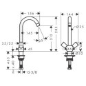 2-Uchwytowa Bateria Kuchenna Logis Chrom 71280000 Hansgrohe