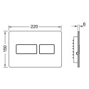 Przycisk Spłukujący Solid Czarny Mat 9240416 Tece