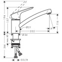Jednouchwytowa Bateria Kuchenna Logis Chrom 71830000 Hansgrohe