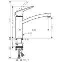 Jednouchwytowa Bateria Kuchenna Logis Chrom 71832000 Hansgrohe
