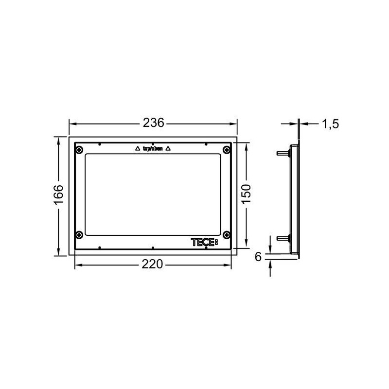 Ramka Maskująca Do WC Lux Mini Chrom Błyszczący 9240645 Tece