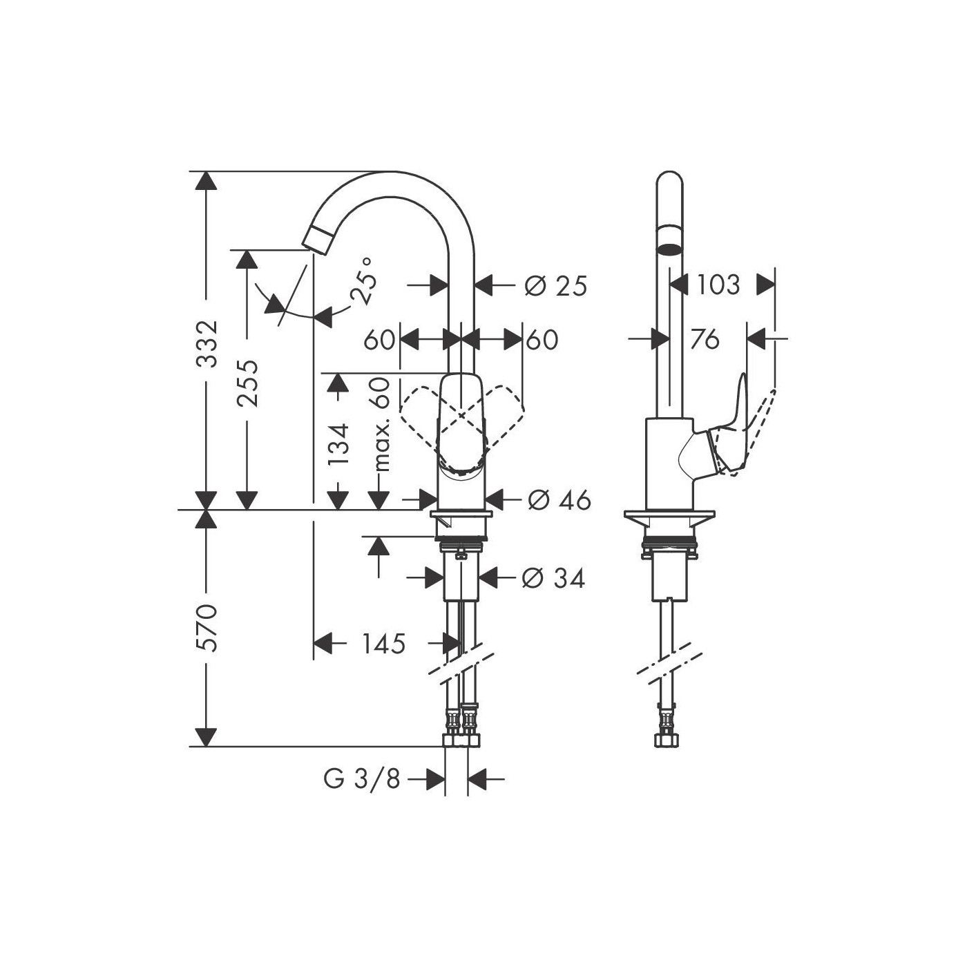 Jednouchwytowa Bateria Kuchenna Logis Chrom 71835000 Hansgrohe