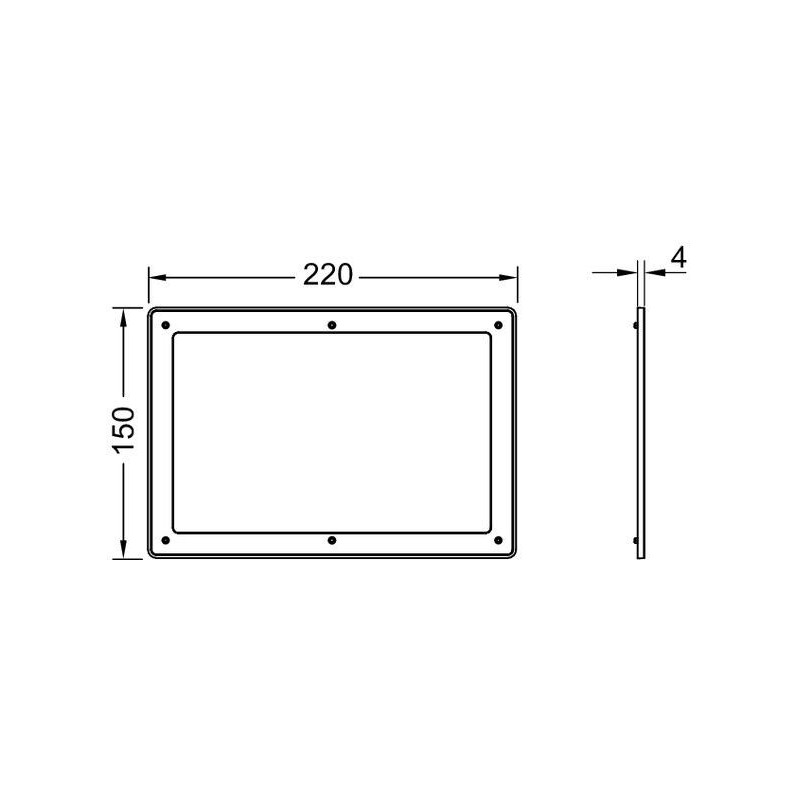 Ramka Dystansowa Przycisku WC Solid Szary 9240441 Tece