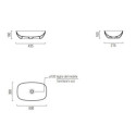 Umywalka Nablatowa Nubes 60x38 Bianco Lucido 978311 GSI