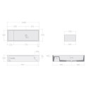 Umywalka Nablatowa Next Narrow 100x37 Nero Mat 7505NEMT Galassia