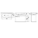 Umywalka Nablatowa Ilbagnoalessi 100x38 cm Czarny Mat H8189747161121 Laufen