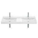 Umywalka Prostokątna Podwójna Ona 120x46 cm Biała A32768B000 Roca